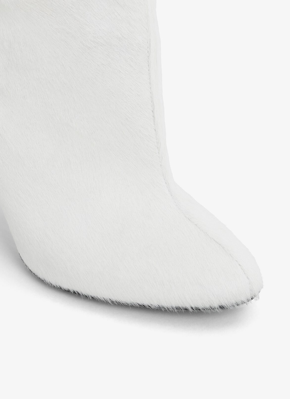 CUISSARDES DÉCOLLETÉ EN CUIR PONY ALAÏA BLANC CUISSARDES DÉCOLLETÉ EN CUIR PONY